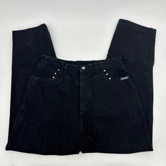 Womens Rockies Black Super High Rise Pocketless Western Jeans - Picture 2 of 7